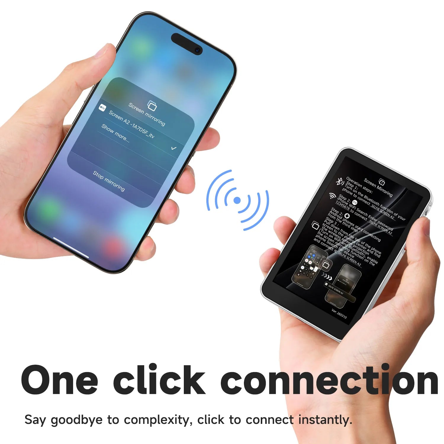 SHIYAN Magnetic Phone Selfie Monitor Screen Wireless Bluetooth Rear Selfie Touch Screen Monitor with Magsafe For iPhone Android