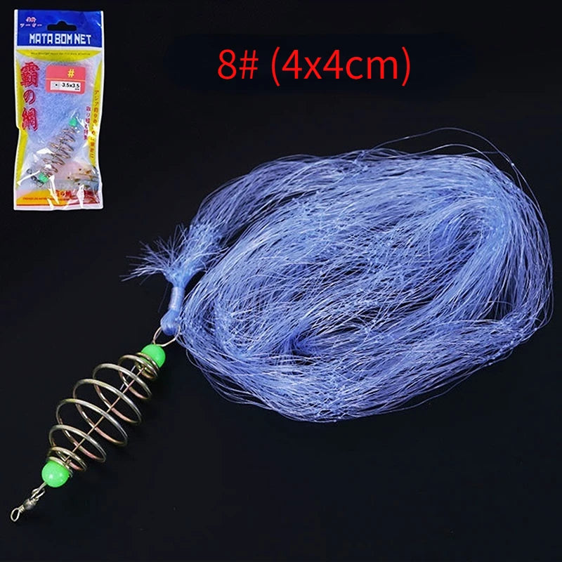 11 Size Fishing Net Trap Mesh Luminous Bead Netting Sea Fish Net Tackle Design Copper Shoal Cast Gill Feeder Fishing Trap