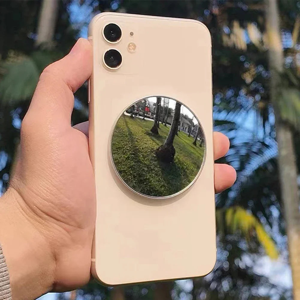 Selfie Vlog Mirror for Phone Metal Plates for Selfie for iPhone Samsung Photo Video Selfie Compact Adhesive Mirror Smartphone