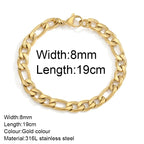 Gold Color Bracelet Stainless Steel Twist Cuban Chain Bracelet for Women Chain Bracelet Jewelry Gifts Wholesale Dropshipping