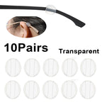 20pcs Anti-slip Silicone Ear Grip Glasses Eyeglasses Leg Ear Hook Stopper Bracket Fastener Accessories Temple Tip Eyewear Holder