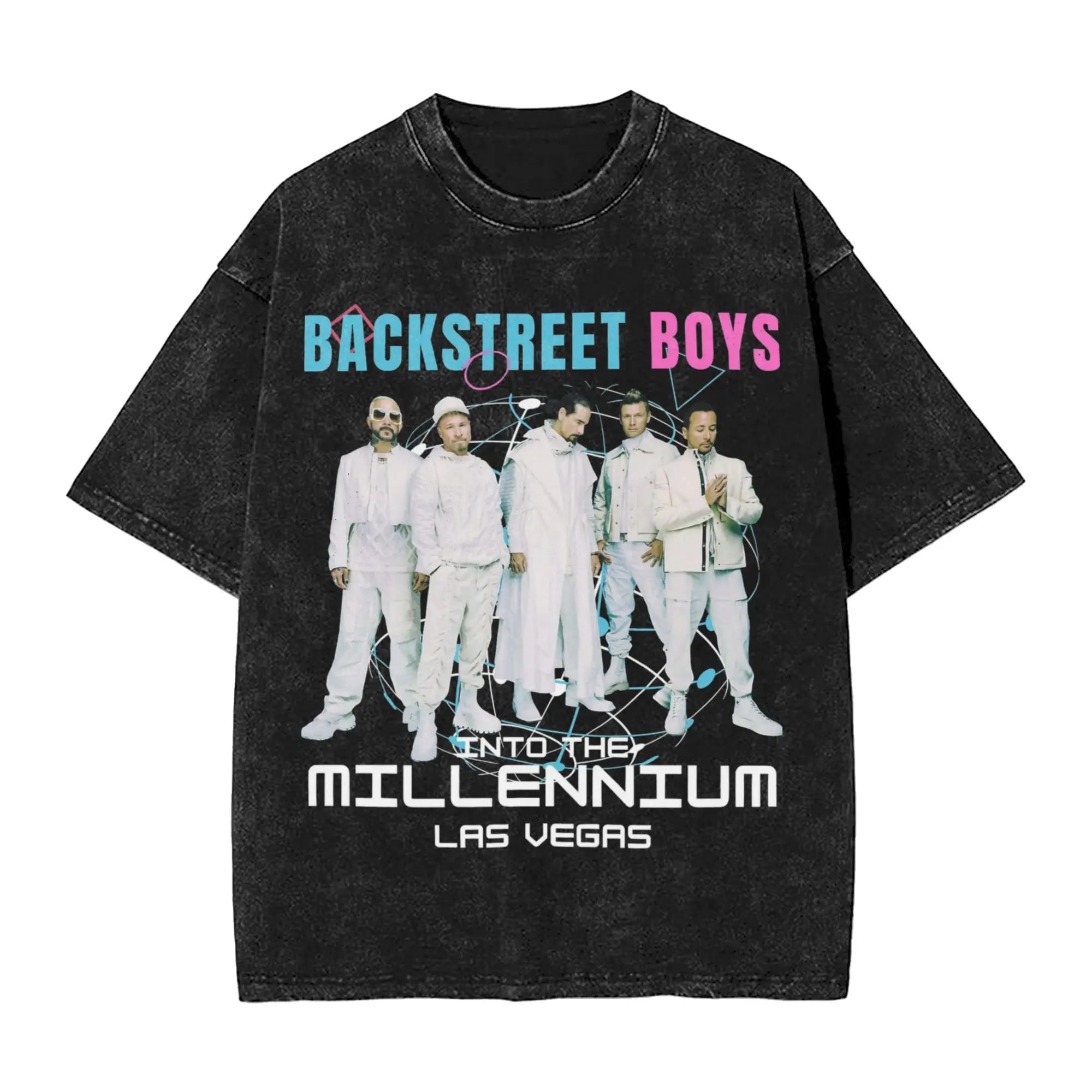 Vintage Backstreet Boys Into The Millennium Tour 2025 Merch T-Shirts for Men Women  Washed Cotton Tee Shirt Clothes
