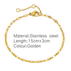 Gold Color Bracelet Stainless Steel Twist Cuban Chain Bracelet for Women Chain Bracelet Jewelry Gifts Wholesale Dropshipping