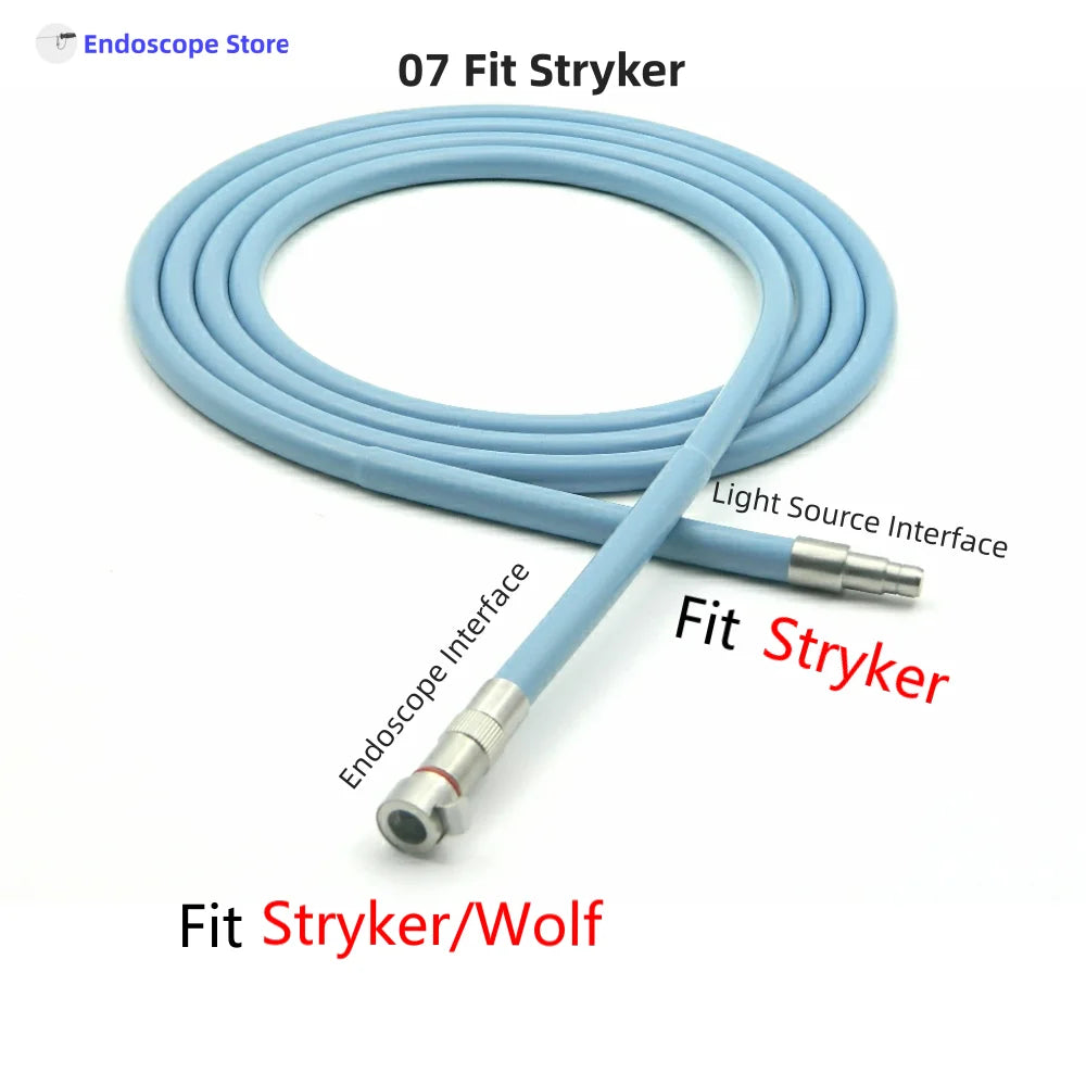 High-Transmittance Φ4mm Endoscope Endoscopy Light Source Optical Fibers Cables 1.8m 2m 2.5m 3m Fit All Interface Autoclave