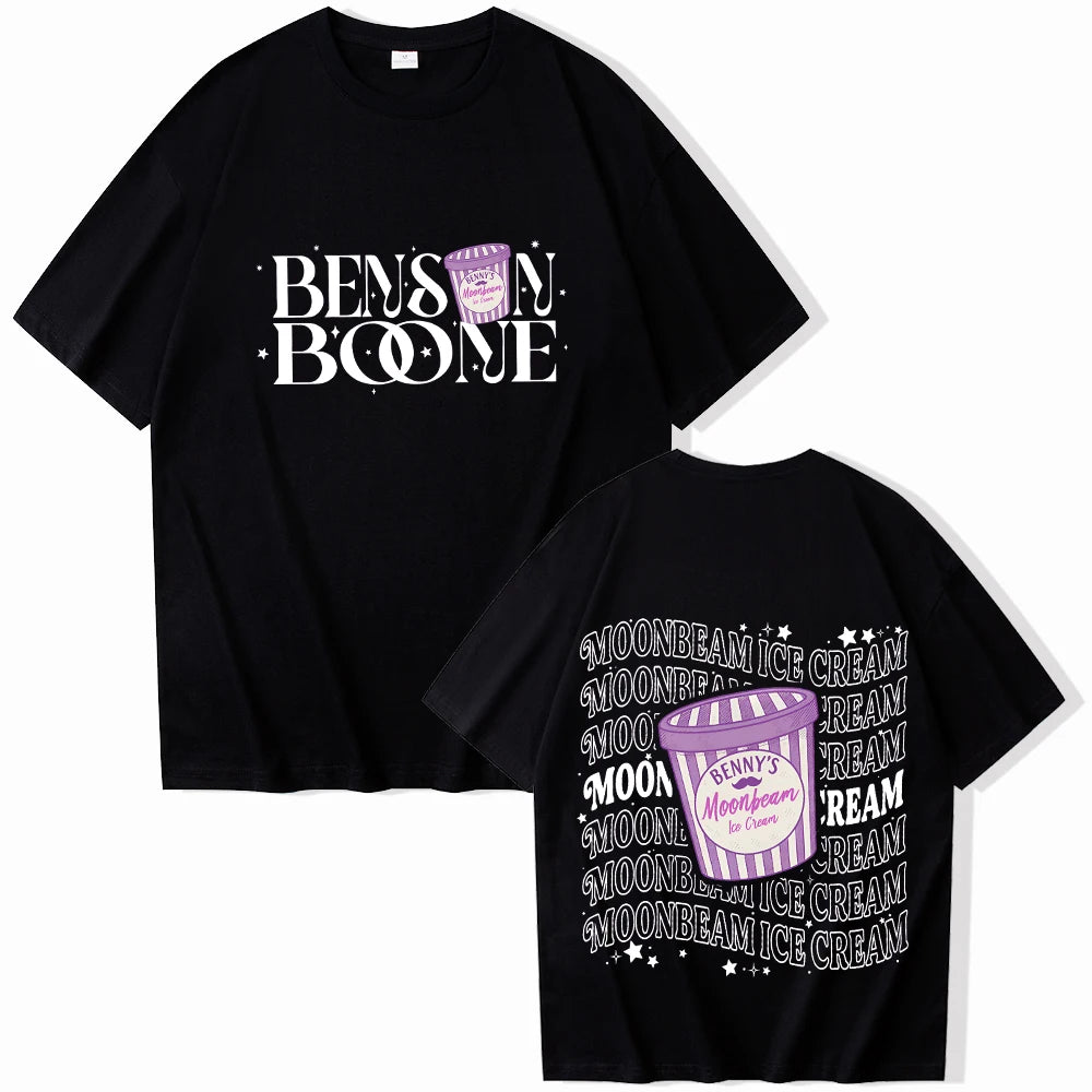 Benson Boone Moonbeam Ice Cream T-shirt Tour 2025 Merch Unisex Pullover Tops