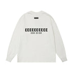 2025 Autumn T shirt Classic Brand Double Line Letter Print Long Sleeve T shirt Fashion Streetwear Cotton T shirt Crew Neck Tees