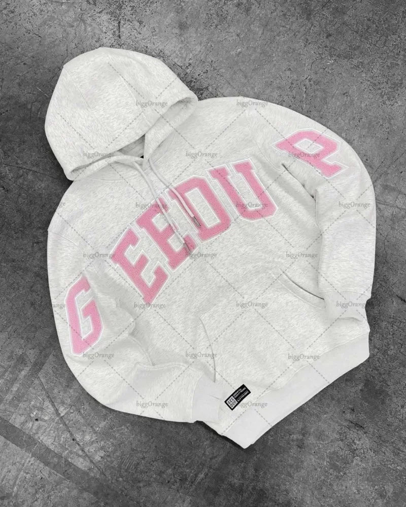 American Retro Letter Hoodie Y2K Clothes Mens Womens Harajuku Hip Hop Graphic Print Oversized Hoodie Pullover Sweatshirt Jacket