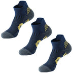 3Pair Professional Fitness Sports Socks Towel Bottom Non-Slip Running Socks Men Women Short Quick-Drying Basketball Training Sox