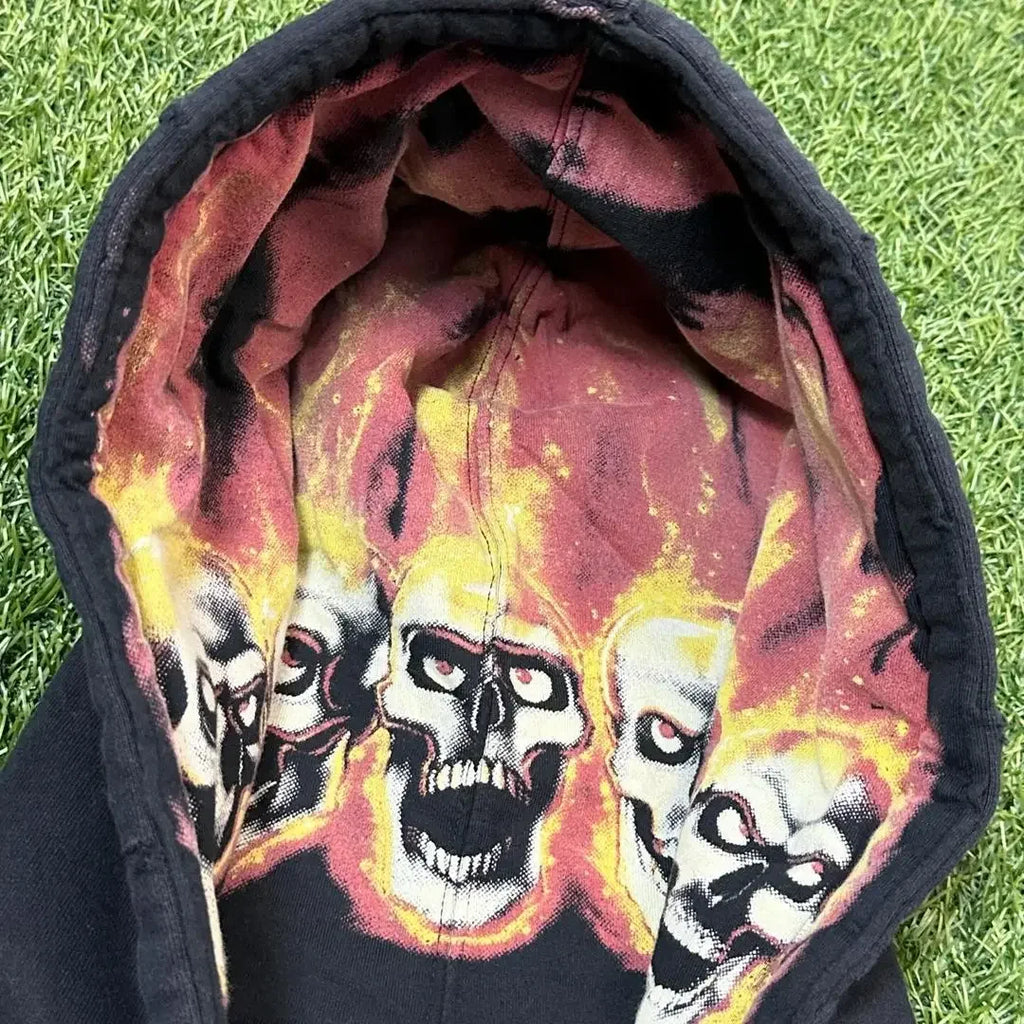 Retro letter hooded sweatshirt jacket for women spring and autumn 2024 new American casual loose fashion retro long-sleeved top