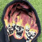 Retro letter hooded sweatshirt jacket for women spring and autumn 2024 new American casual loose fashion retro long-sleeved top