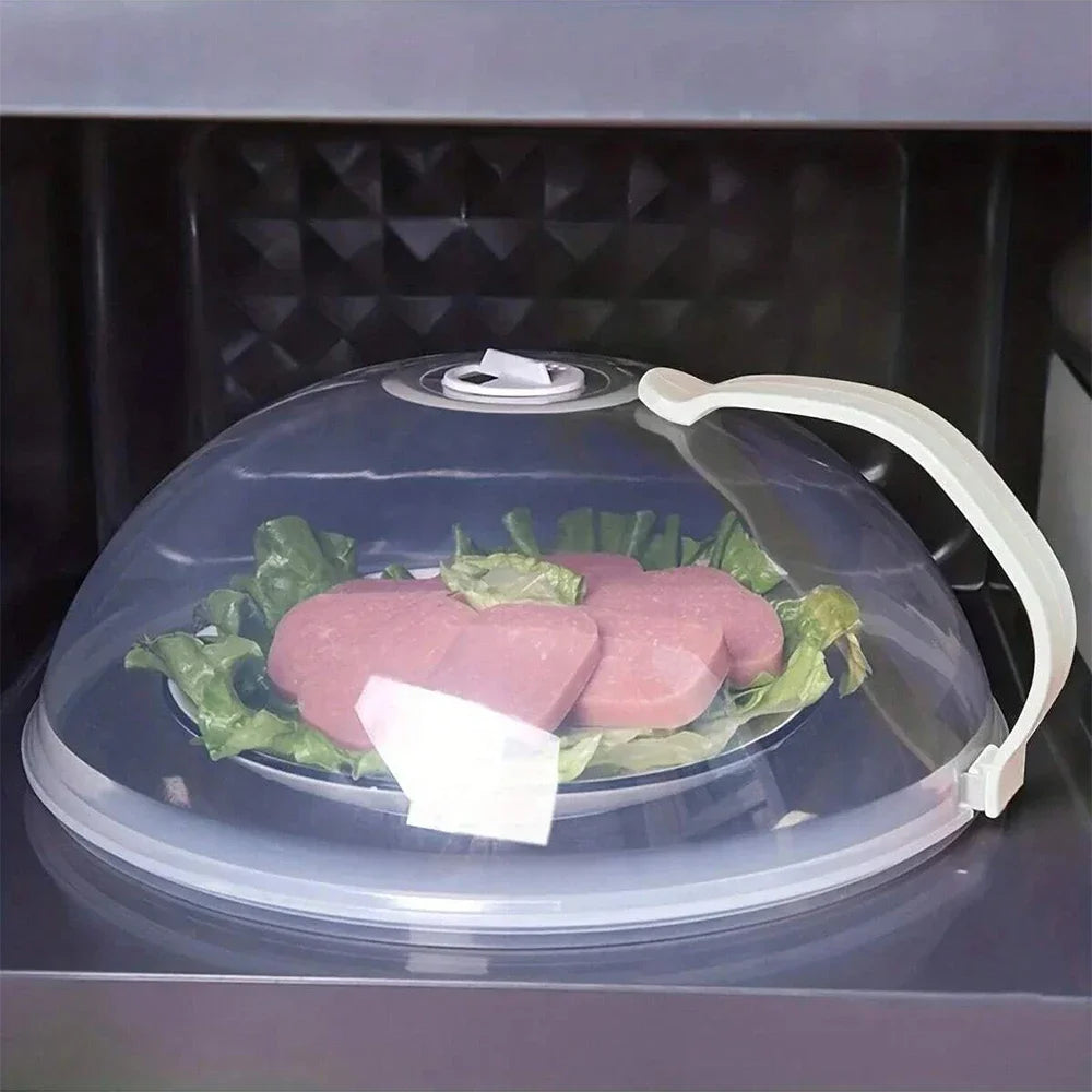 Microwave Splash Cover High Temperature Resistant Microwave Guard Lid Transparent Food Heating Cover Steam Kitchen Accessories
