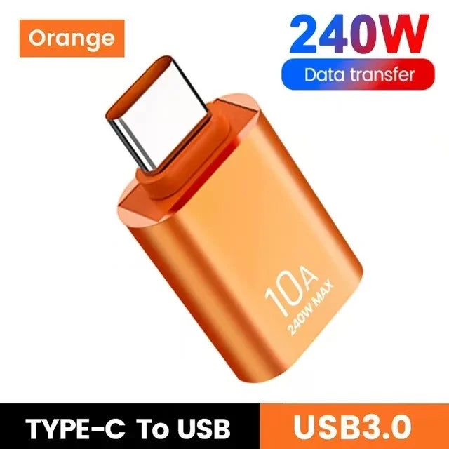 USB To Type-C Adapter 10A OTG USB 3.0 Type C Male To USB Female Converter Fast Charging Data Transfer For Macbook iphone Samsung
