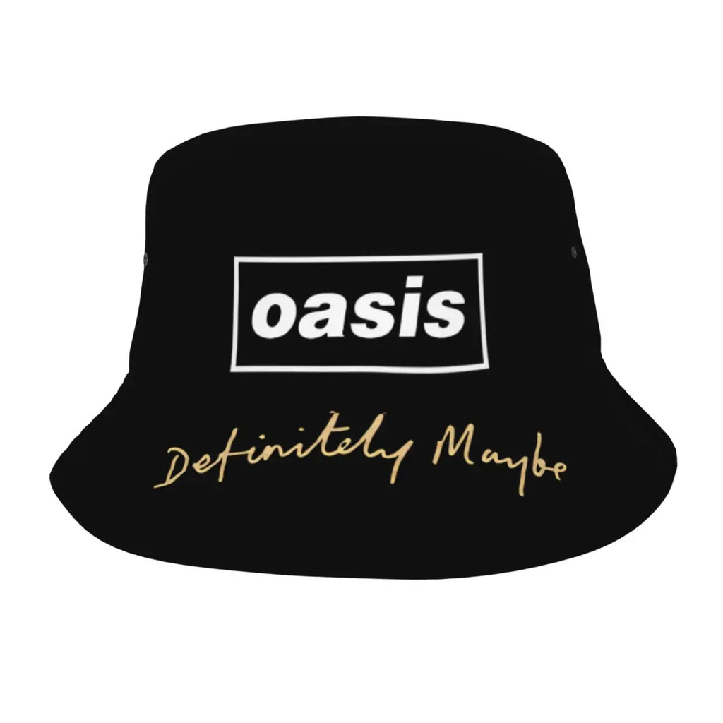 Hot Summer Headwear British Music Definitely Maybe Merchandise Bucket Hat Unisex Hot Sun Hats O-Oasis Ispoti Fishing Caps Hiking