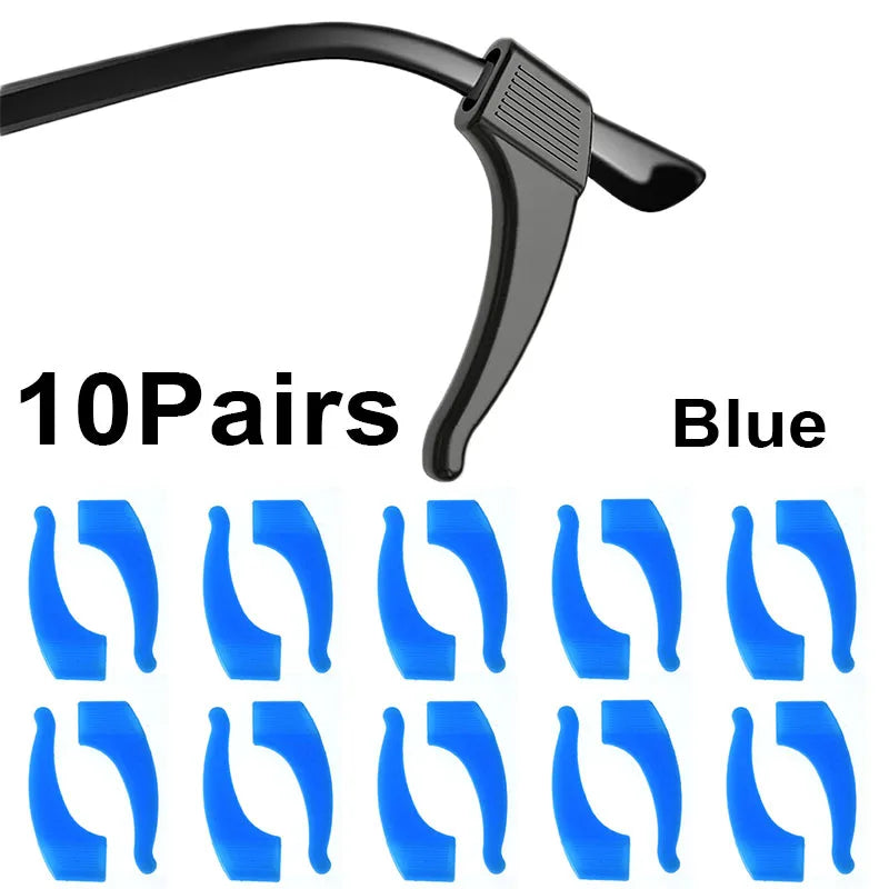 20pcs Anti-slip Silicone Ear Grip Glasses Eyeglasses Leg Ear Hook Stopper Bracket Fastener Accessories Temple Tip Eyewear Holder