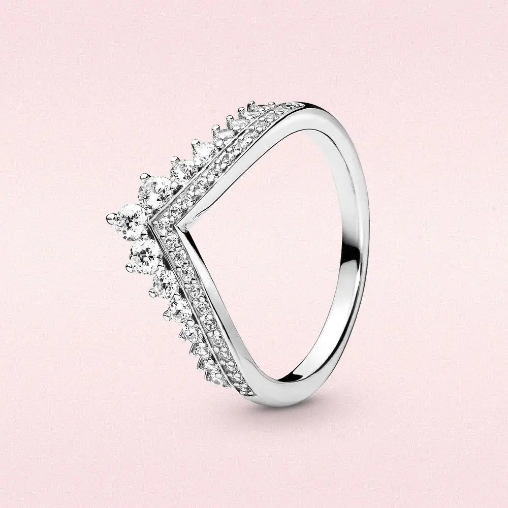 Hot Selling Original Rings Red Pink Heart Zircon Ring Size 6 7 8 9 Wedding Fashion High Jewelry Gifts for Women