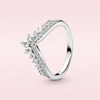 Hot Selling Original Rings Red Pink Heart Zircon Ring Size 6 7 8 9 Wedding Fashion High Jewelry Gifts for Women