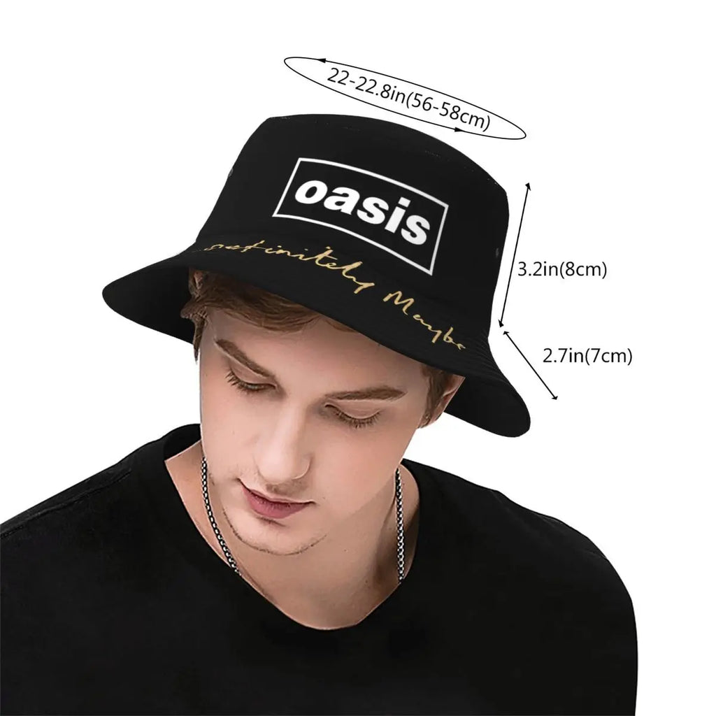 Hot Summer Headwear British Music Definitely Maybe Merchandise Bucket Hat Unisex Hot Sun Hats O-Oasis Ispoti Fishing Caps Hiking