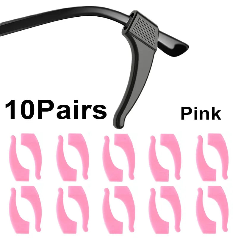 20pcs Anti-slip Silicone Ear Grip Glasses Eyeglasses Leg Ear Hook Stopper Bracket Fastener Accessories Temple Tip Eyewear Holder