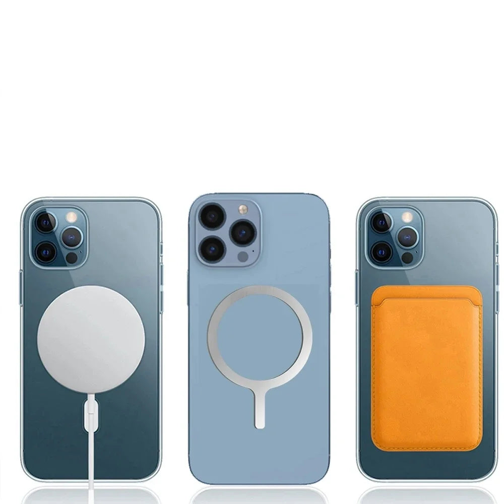 Universal Magnet Sticker Magnetic Adapter Ring Suitable for Magsafe IPhone 16 15 Wireless Charging Phone Round Metal Plate Ring