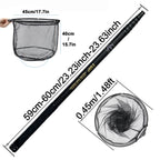 MBLN Brand,328cm/129inch Total Length,Ultralight Total 414g,Portable Landing Net,Carbon Net Handle,Aluminum Alloy net head