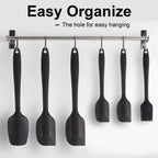 6 Pcs/Set Silicone Spatula Set Food Grade Non Stick Heat Resistant Spatulas Turner for Cooking Baking Mixing Baking Tools