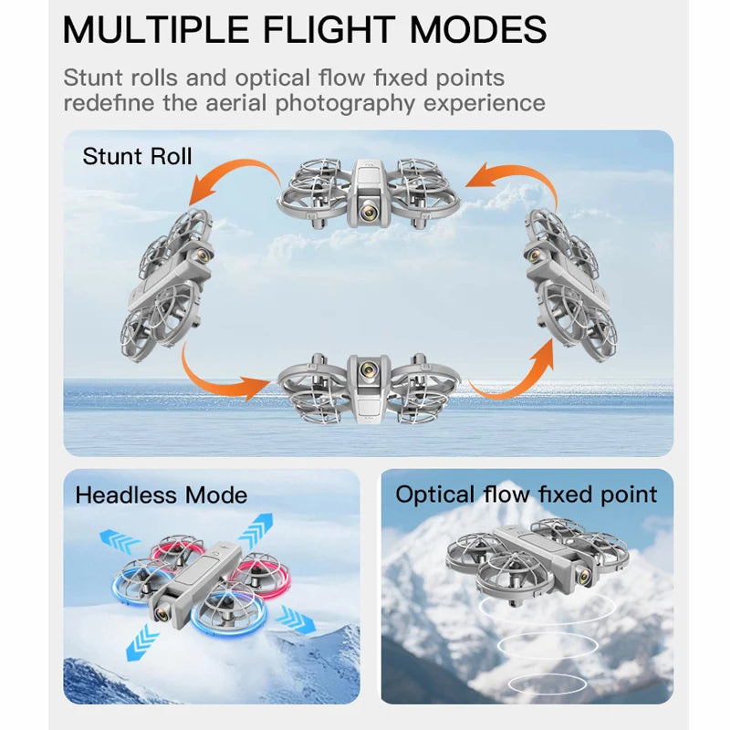 KF600 4K Camera Drone With LED Screen Controller One Key Take Off 360 ° Rotate 3D Stunt Fly FPV Mini Quadcopter RC Drones