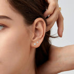 1-6 Pairs 18G Stainless Steel Small Tiny Cubic Zirconia Ball Screw Back Cartilage Helix Piercing Stud Earrings for Women Men