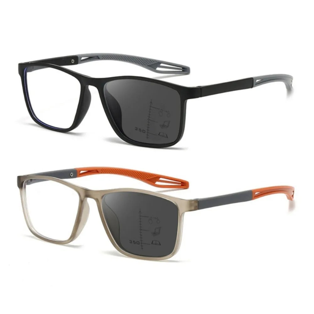 3 in 1 Photochromic Reading Glasses +100 to +400 Reading Eyeglasse Women Male Vintage Color Changing Sunglasses Farsightedness G