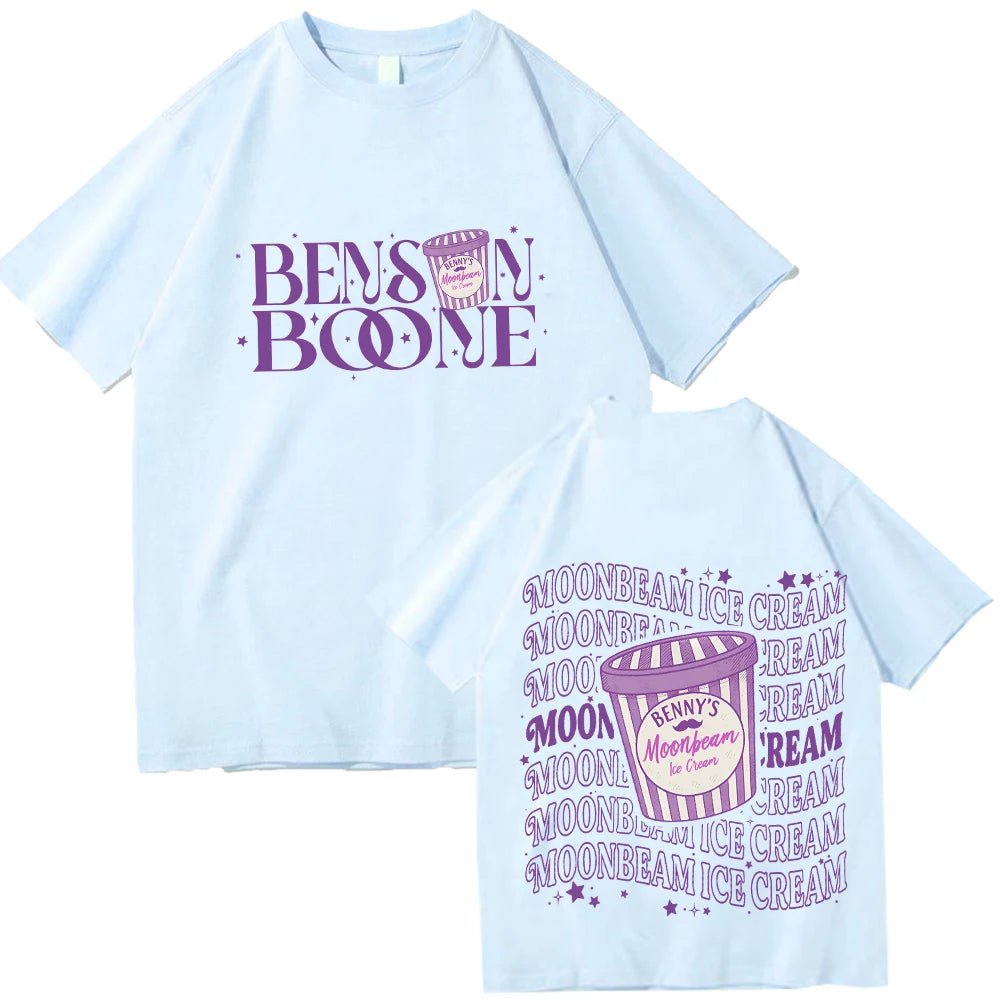Benson Boone Moonbeam Ice Cream T-shirt Tour 2025 Merch Unisex Pullover Tops