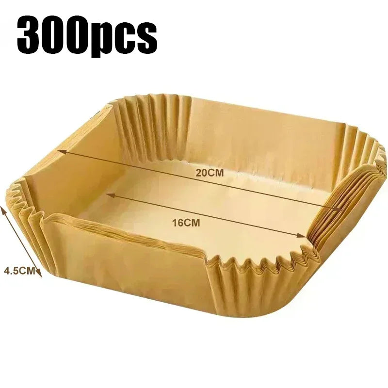 50/100pcs Square Silicone Oil Paper Mini Air Fryer Liner Suitable For Most Air Fryers Non Stick Air Fryer