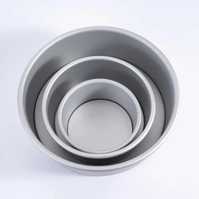 4/6/7/8 Inch Round Cake Pan Set With Removable Bottom Aluminum Alloy Chiffon Cake Mold Mould Set Round Cakes Tin Bakeware Tool