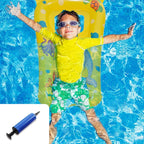 Inflatable Pool Floating Seat Swimming Ring Water Hammock Swimming Circle Pool  Water Play Tube Equipment.with 1 Manual Air Pump