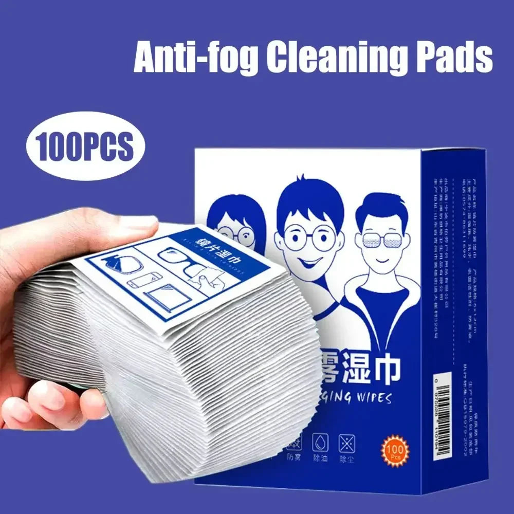 100 pieces glasses  wipes Anti-fog screen cleaning cloth accessories alcohol wipe pad   lens cleaning wipes microfiber tools