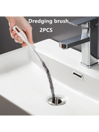 Pipe Dredging Brush Bathroom Hair Sewer Sink Cleaning Brush Drain Cleaner Flexible Cleaner Kitchen Clog Plug Hole Remover Tool