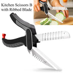 Kitchen Scissors Slicer Cutter 2-in-1 Cutting Board Scissors Multifunction Kitchen Shears Knife for Food and Vegetable Chopping