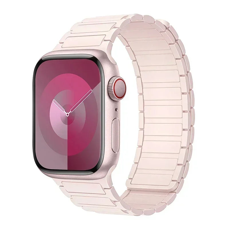 Magnetic Loop strap for Apple watch S10 46mm 42mm 40mm 41mm 45mm 44mm 49mm Silicone Strap for lWatch Series Ultra 2 9 8 7 6 5 4