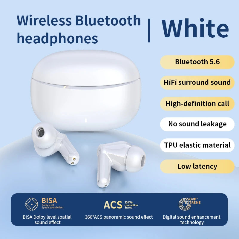 wireless Bluetooth earphones with long battery life, in-ear design, Bluetooth 5.6Earphone bluetooth Bluetooth headphonesTWS