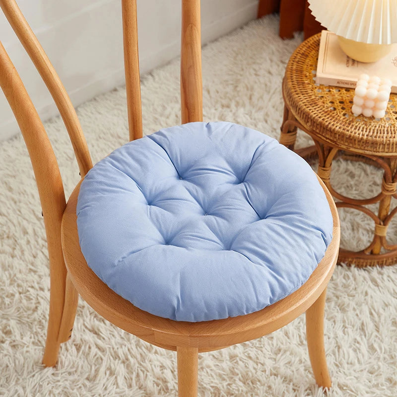 Office Chair Cushion Color Round Cushion Winter Warmth Cushion Household Dining Sofa Seat Pad Student Stool Butt Cushion