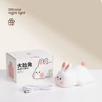 Giraffe Silicone Night Light Timer Sleep Pat Lamp USB Rechargeable Night Lamp for Children Kids Boys Gift Room Decor Cute Animal