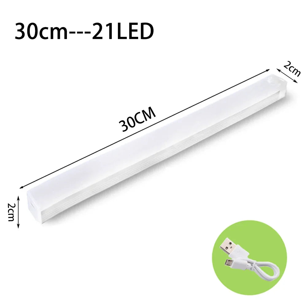 Motion Sensor Wireless LED Night Light TypeC Rechargeable Cabinet Wardrobe Lamp Backlight for Kitchen Staircase Bedroom Lighting