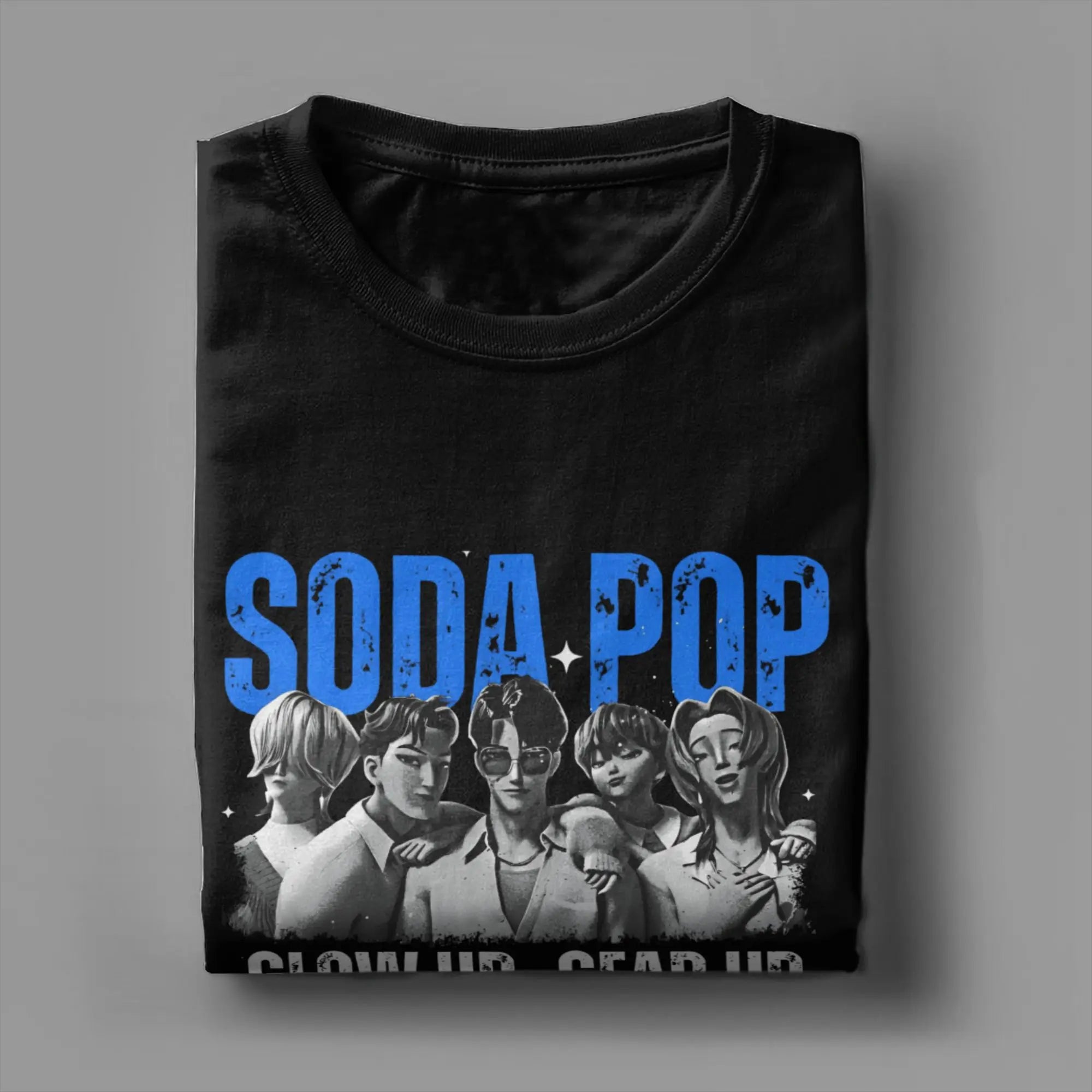 Kpop Demon Hunters Saja Boys 77807249 T-Shirts Men  Novelty 100% Cotton Tee Shirt Crewneck Short Sleeve T Shirts 4XL 5XL Tops