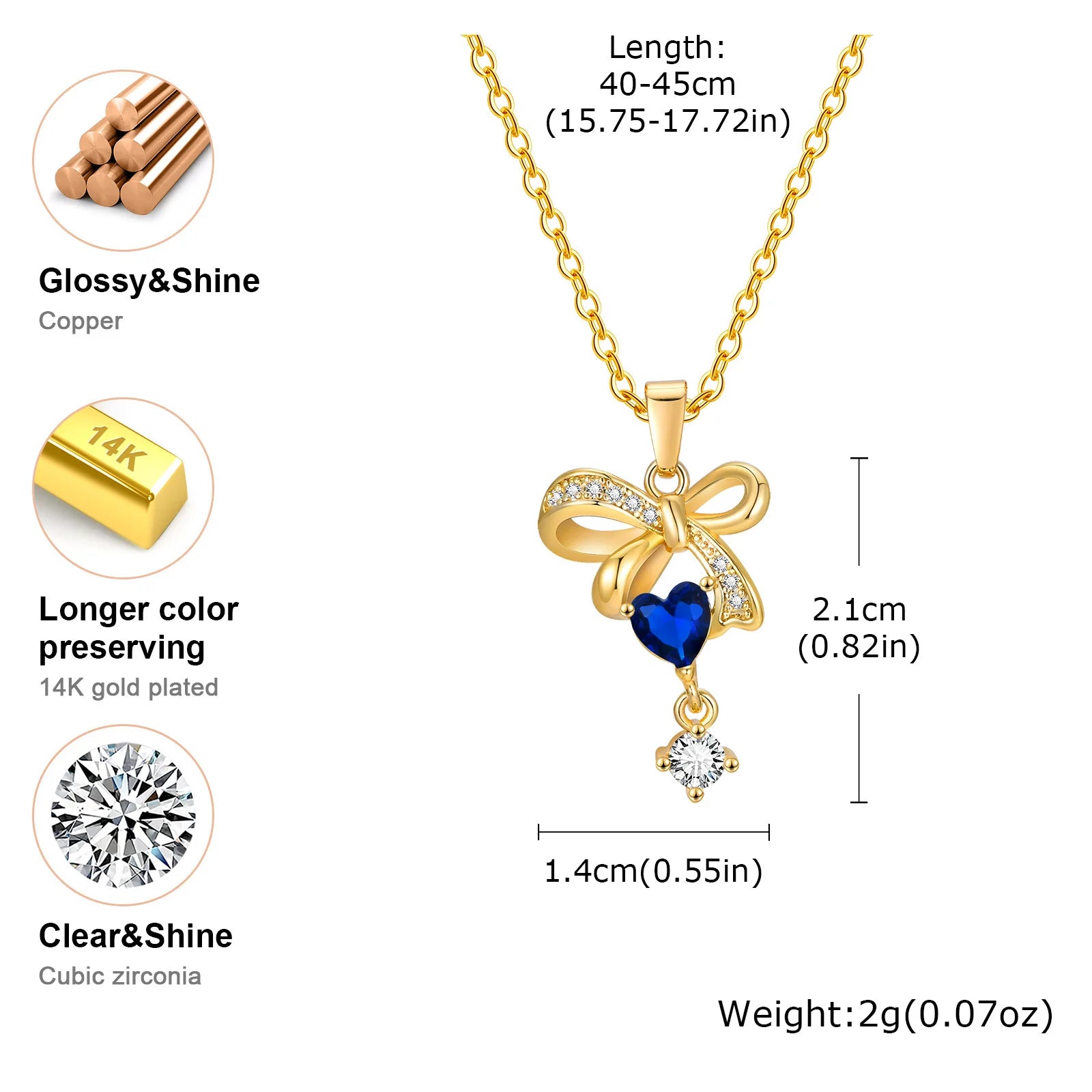 Vnox Sweet Bowknot Necklaces Finger Band Ear Jewelry, Gold Plated Simple Metal Knot Collar, Fashion Gift to Mom Girlfriend