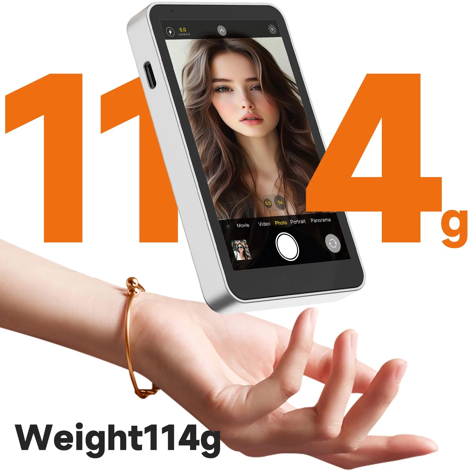 SHIYAN Magnetic Phone Selfie Monitor Screen Wireless Bluetooth Rear Selfie Touch Screen Monitor with Magsafe For iPhone Android