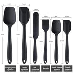 6 Pcs/Set Silicone Spatula Set Food Grade Non Stick Heat Resistant Spatulas Turner for Cooking Baking Mixing Baking Tools