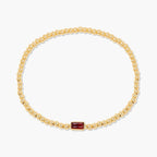 Miranda Unique Birthstone Bracelet 18K Gold Plated Stainless Steel Hypoallergenic Stretch Braceletable Jewelry Gift For Mom