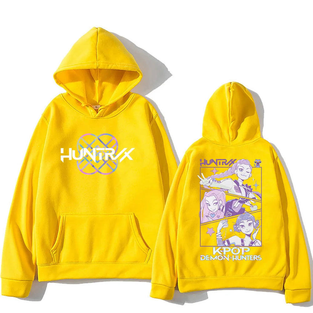 KPop Demon Hunters Hoodies Merch Kpop Men Women Sweatshirt Fashion Versatile Streetwear Oversized Y2K Pullovers Trends Anime Top