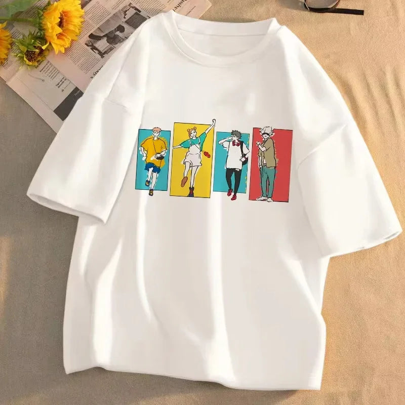 Summer men's Gojo Satoru manga Harajuku Jujutsu Kaisen Harajuku style 100% pure cotton short-sleeved T-shirt