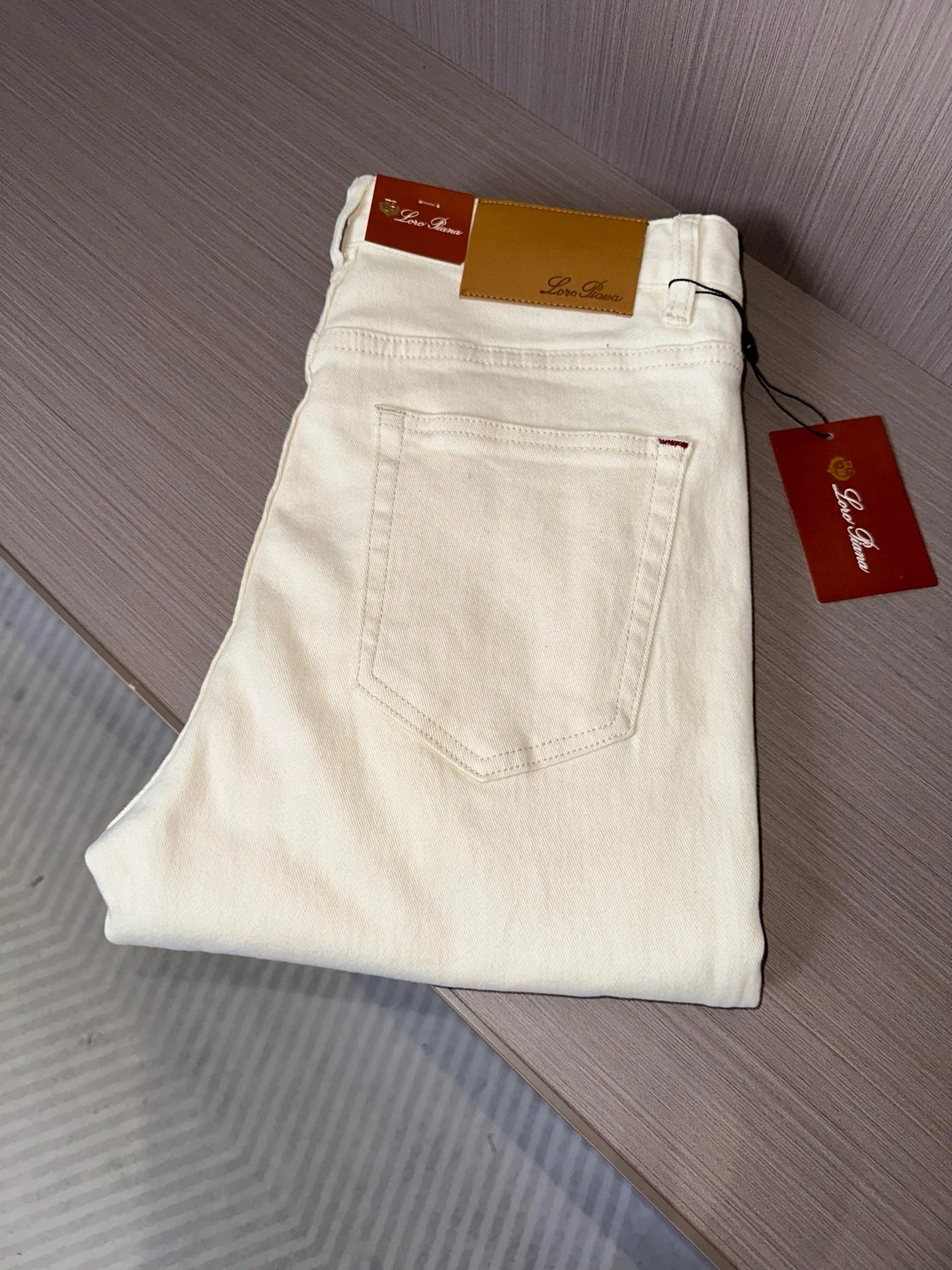 LP Italian 25ss washed micro-elastic breathable casual old money wind straight jeans