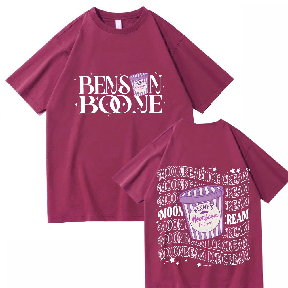 Benson Boone Moonbeam Ice Cream T-shirt Tour 2025 Merch Unisex Pullover Tops