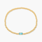Miranda Unique Birthstone Bracelet 18K Gold Plated Stainless Steel Hypoallergenic Stretch Braceletable Jewelry Gift For Mom